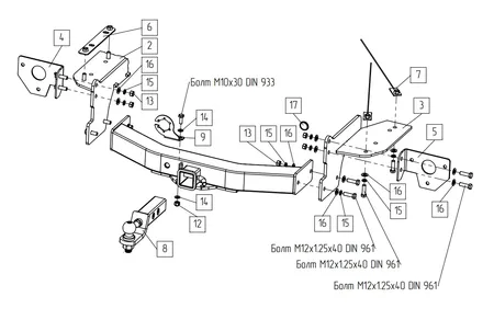 Фаркоп TowRus для GAC GS8 2021- Арт. 109182 109182 в Хабаровск