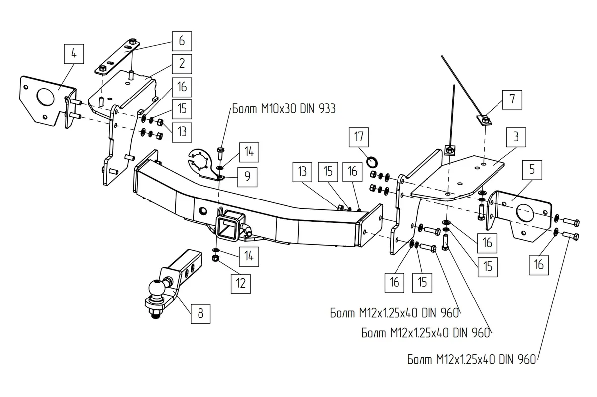 Фаркоп TowRus для GAC GS8 2021- Арт. 109183 109183 в Хабаровск