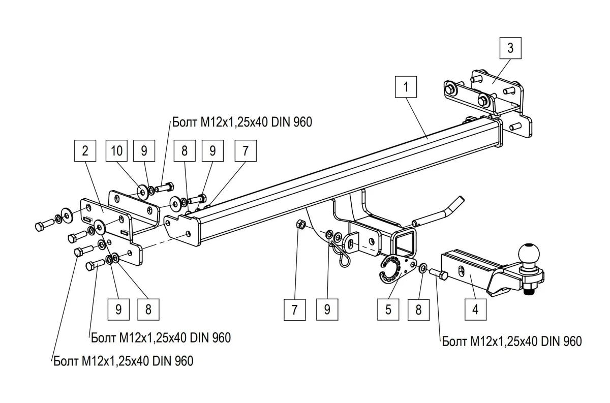 Фаркоп TowRus для Tenet T4L 2026- 269086 в Хабаровск