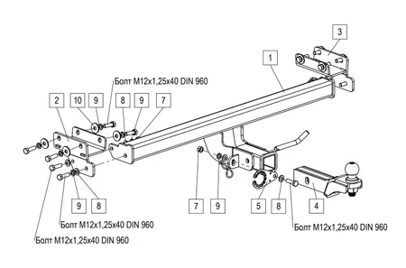 Фаркоп TowRus для Tenet T4L 2026- 269086 в Хабаровск
