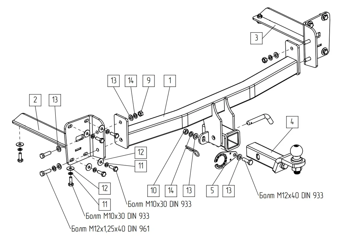 Фаркоп TowRus для Volkswagen Teramont 2017-2022 269092 в Хабаровск Фаркоп TowRus для Volkswagen Teramont 2017-2022 269092 в Хабаровск