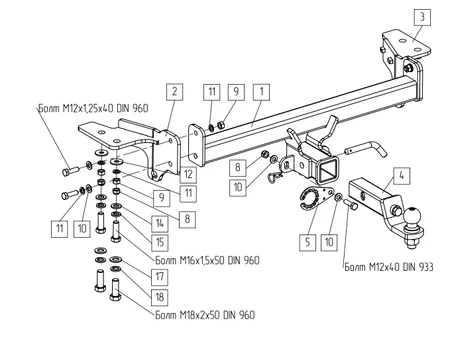 Фаркоп TowRus для Haval F7 2024- 129299 в Хабаровск
