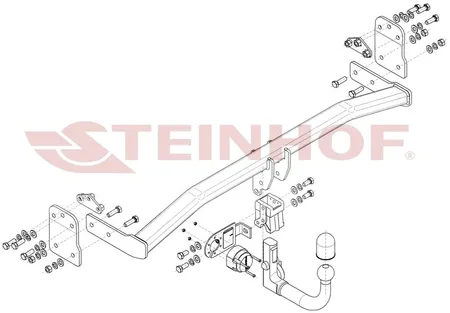 Фаркоп Steinhof для Hyundai Kona 2017-2023, (кроме N-Line и ADBlue) H-266 в Хабаровск