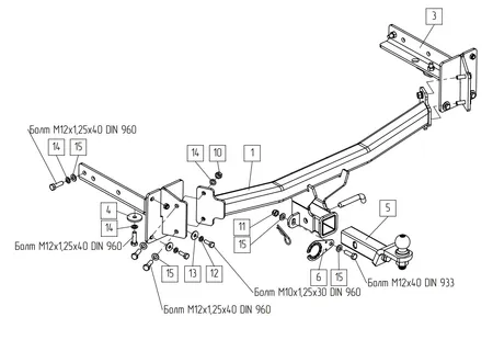 Фаркоп TowRus для LiXiang L6 2024- Арт. 288194 288194 в Хабаровск