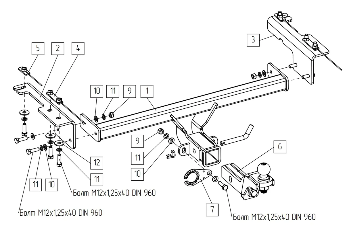 Фаркоп TowRus для Belgee X50 plus 2026- 299413 в Хабаровск